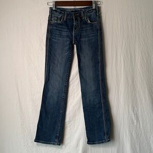 Cowgirl Tuff Dark Blue Straight Leg Jeans